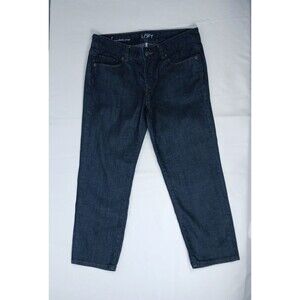 Ann Taylor LOFT Womens Modern Crop Blue Jeans Size 4 Dark Wash Size 27